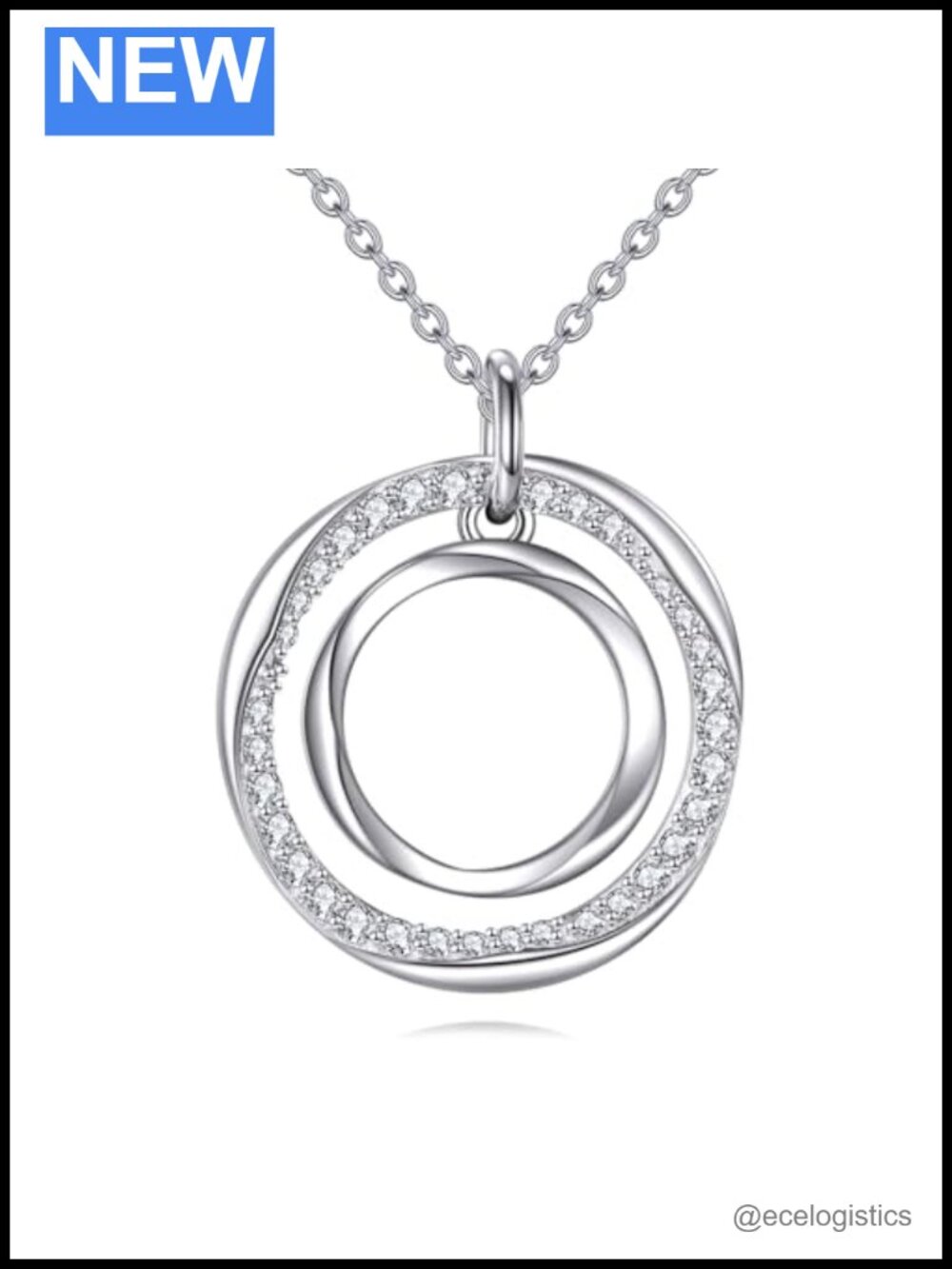 925 Sterling Silver Circle Necklace for Women